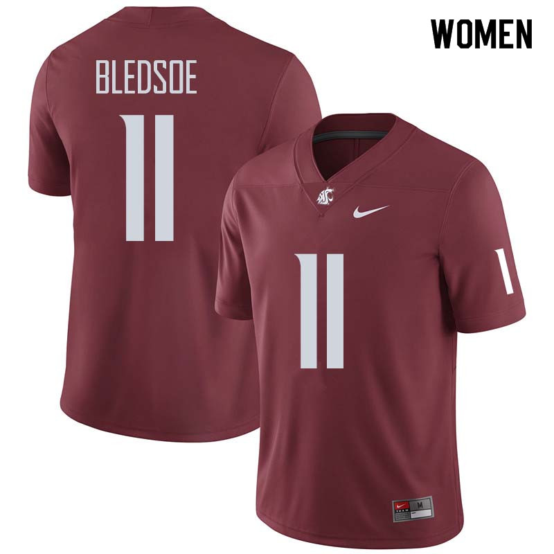 Women #11 John Bledsoe Washington State Cougars College Football Jerseys Sale-Crimson - Click Image to Close